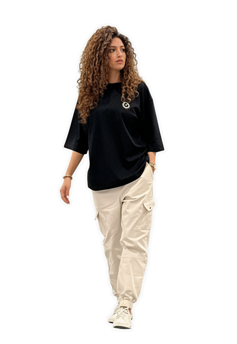 PLAIN OVERSIZED TEE